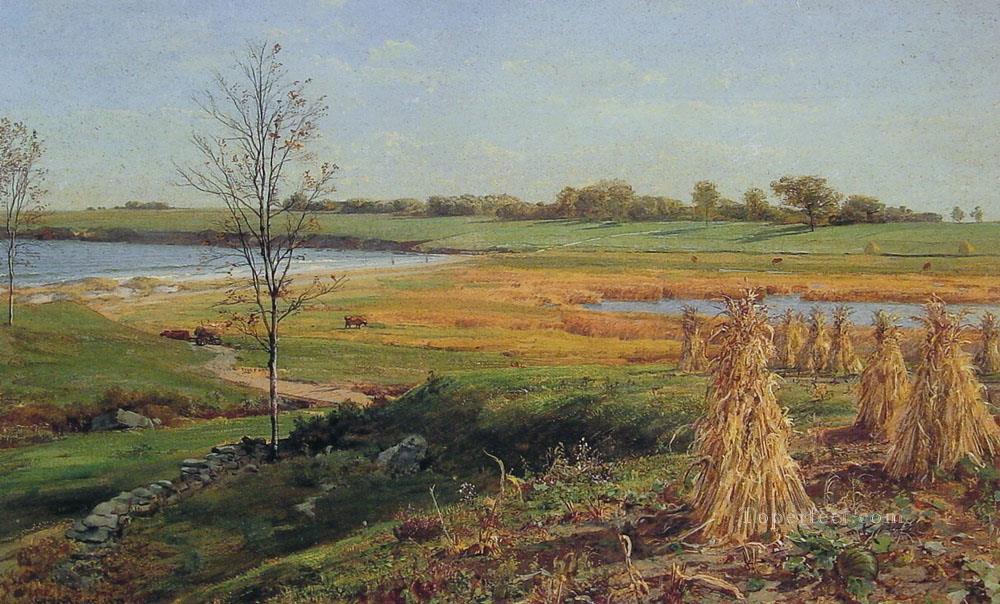 Connecticut Shoreline in Autumn scenery John Frederick Kensett Oil Paintings